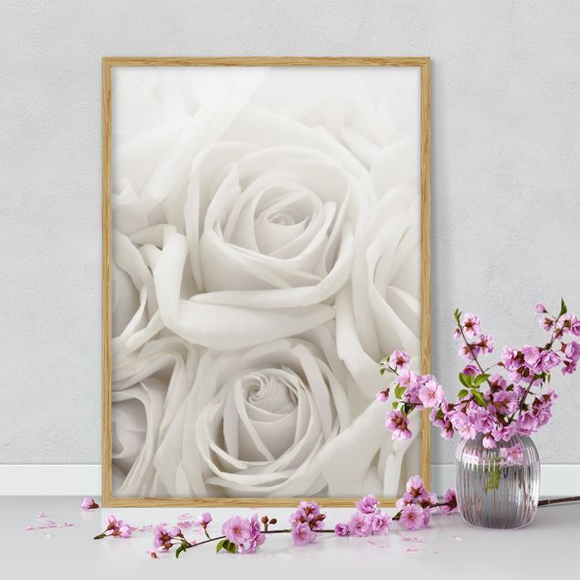 Küche Dekoration Weiße Rosen