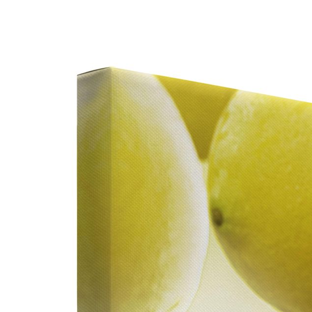 Leinwandbild 3-teilig - Zitronen im Wasser - Hoch 1:2