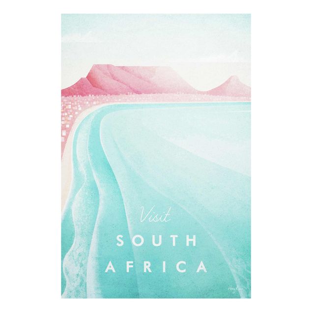 Glasbilder Strand und Meer Reiseposter - Südafrika