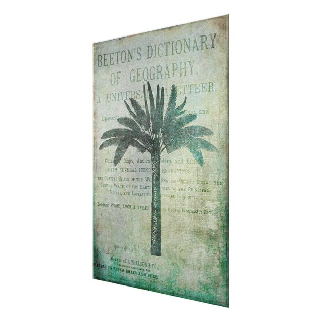 Wandbilder Grün Vintage Collage - Antike Palme