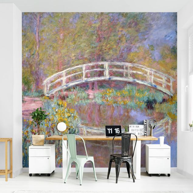moderne Fototapete Claude Monet - Brücke Monets Garten