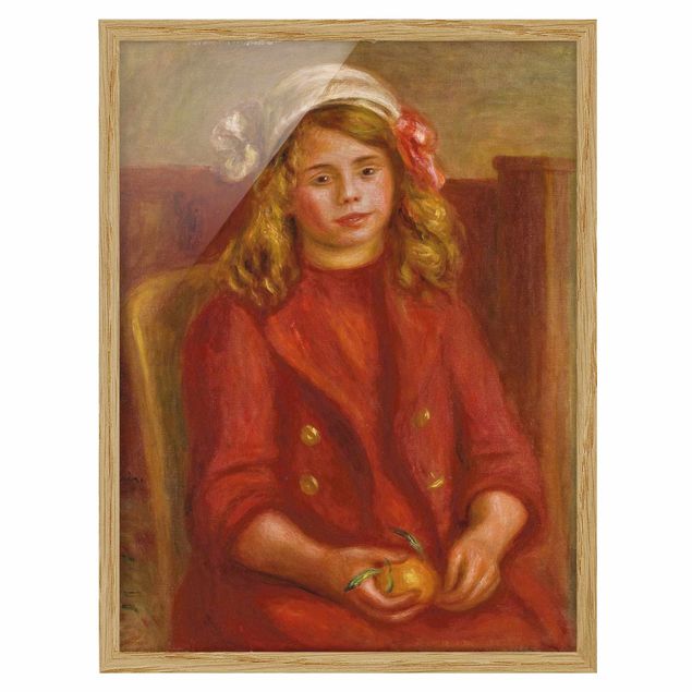 Wandbilder Kunstdrucke Auguste Renoir - Junges Mädchen mit Orange