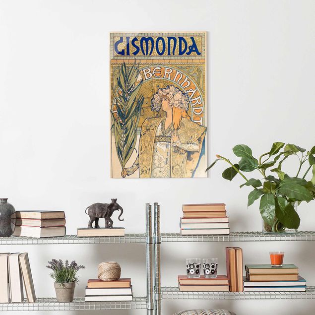 Wandbilder Art Deco Alfons Mucha - Plakat für Theaterstück Gismonda