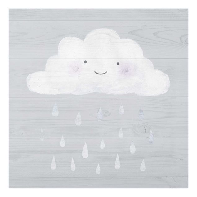 schöne Bilder Wolke mit silbernen Regentropfen