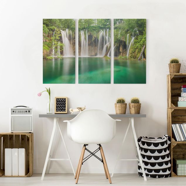 Wandbilder Bäume Wasserfall Plitvicer Seen