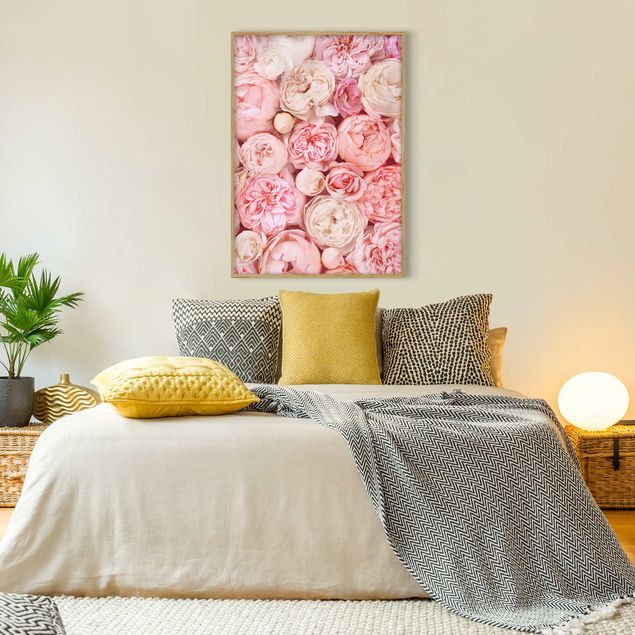 Wandbilder Floral Rosen Rosé Koralle Shabby