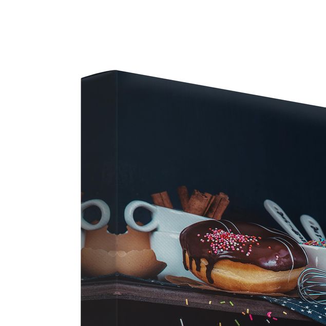 Leinwandbilder kaufen Donuts vom Küchenregal