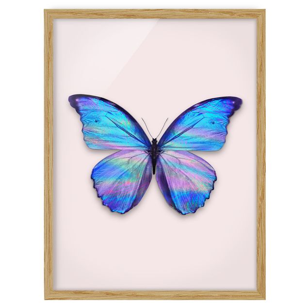 Gerahmte Bilder Tiere Holografischer Schmetterling