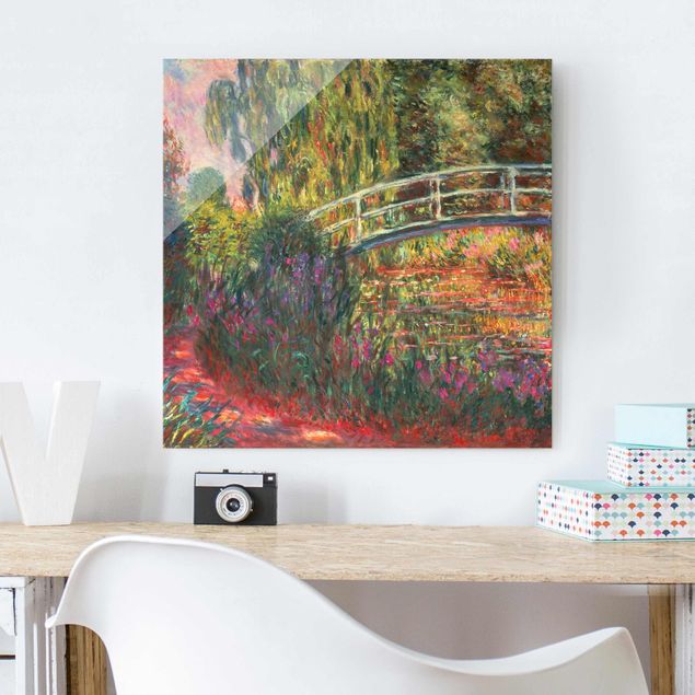 Wandbilder Blumen Claude Monet - Japanische Brücke im Garten von Giverny
