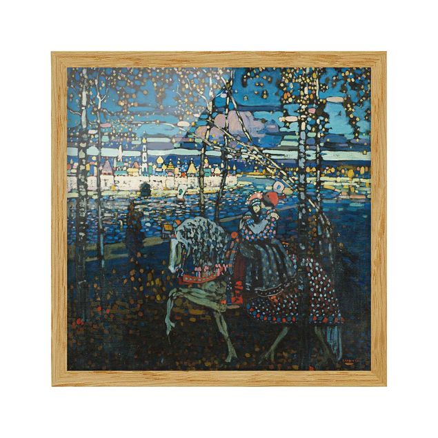 abstrakte Bilder mit Rahmen Wassily Kandinsky - Reitendes Paar