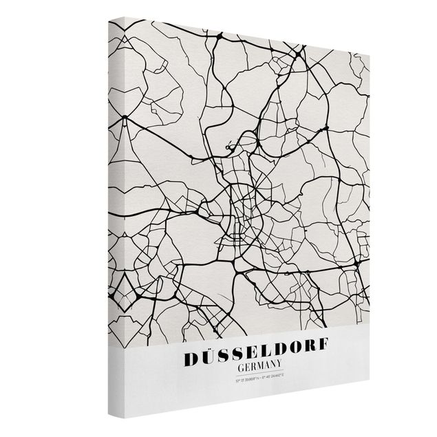 Wandbilder Weltkarten Stadtplan Düsseldorf - Klassik