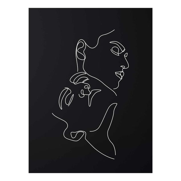Wandbilder Akt & Erotik Line Art Frauen Gesichter Schwarz