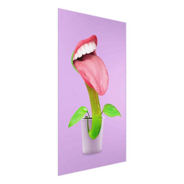 Wandbilder Floral Fleischfressende Pflanze mit Mund