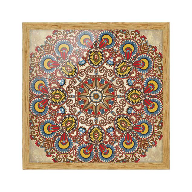Wandbilder Spirituell Farbiges Mandala
