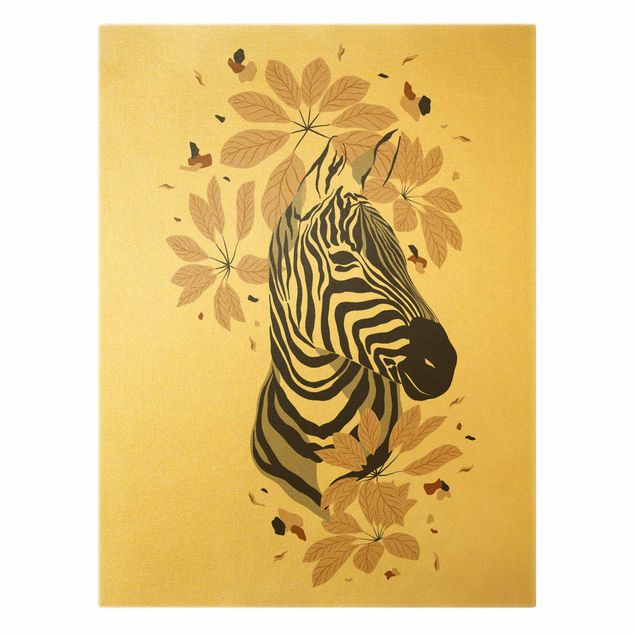 schöne Leinwandbilder Safari Tiere - Portrait Zebra