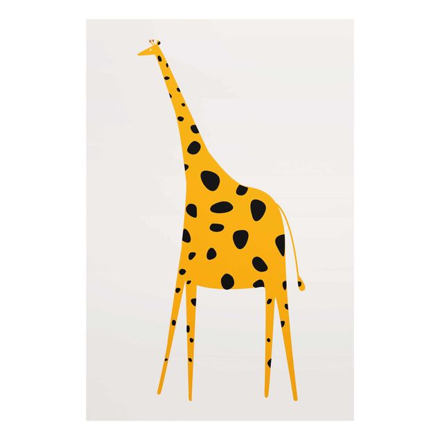 Wandbilder Afrika Gelbe Giraffe
