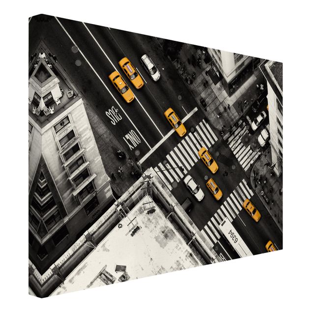 schwarz-weiß Bilder auf Leinwand New York City Cabs