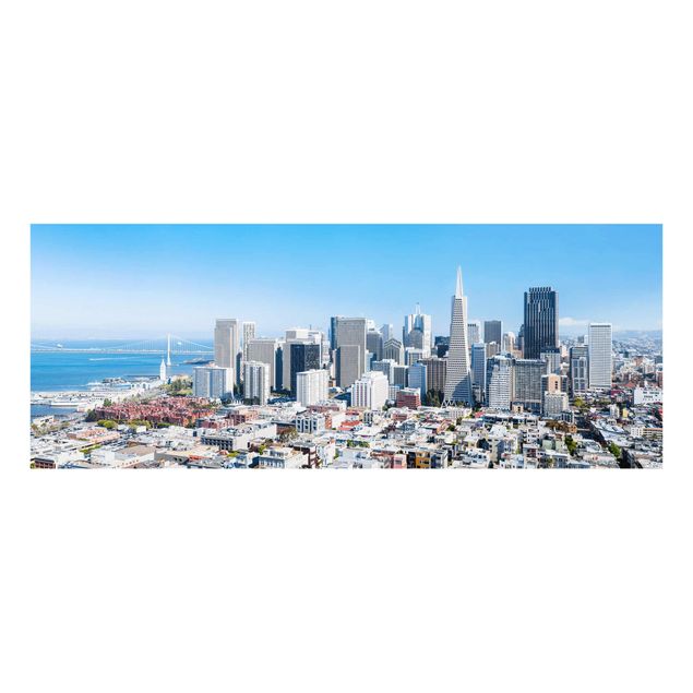Wandbilder Blau San Francisco Skyline