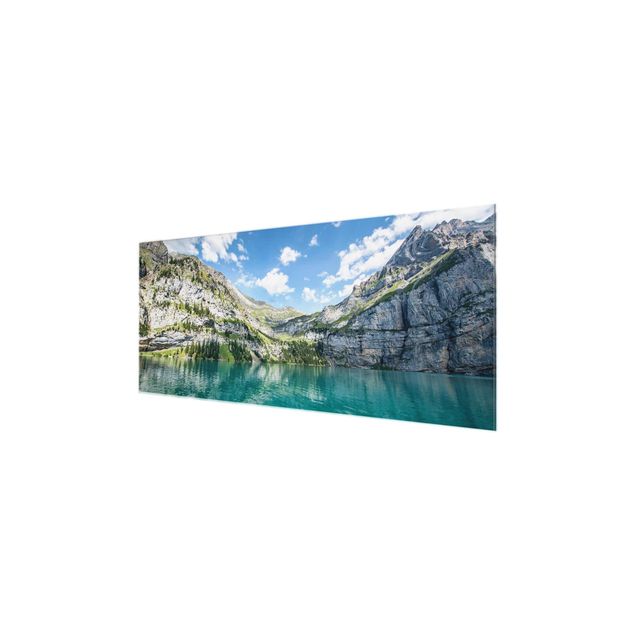 Glasbilder Natur Traumhafter Bergsee