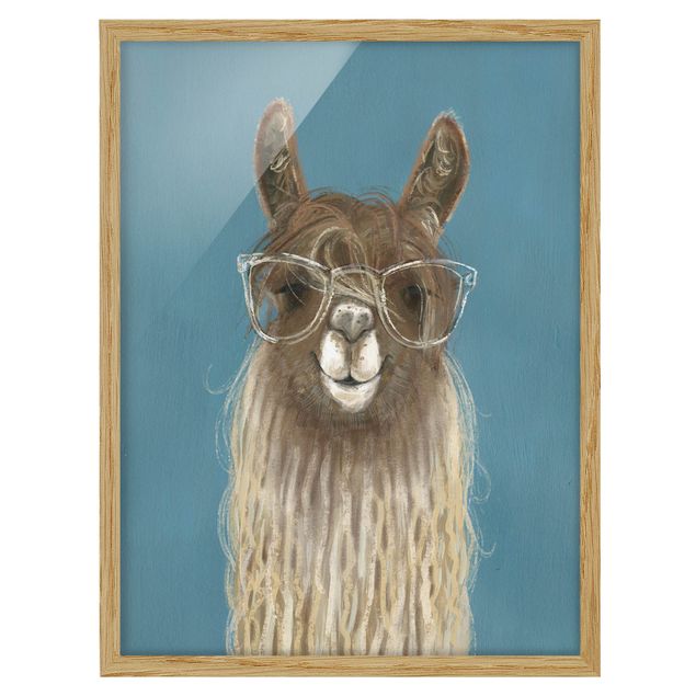 Wandbilder Modern Lama mit Brille III