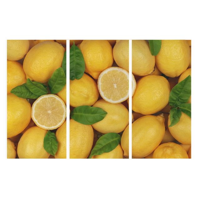 schöne Leinwandbilder Saftige Zitronen