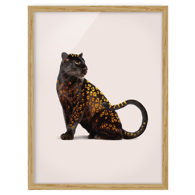 Wandbilder Modern Goldener Panther