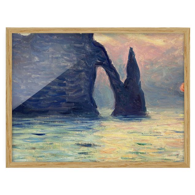 Kunststile Claude Monet - Felsen Sonnenuntergang
