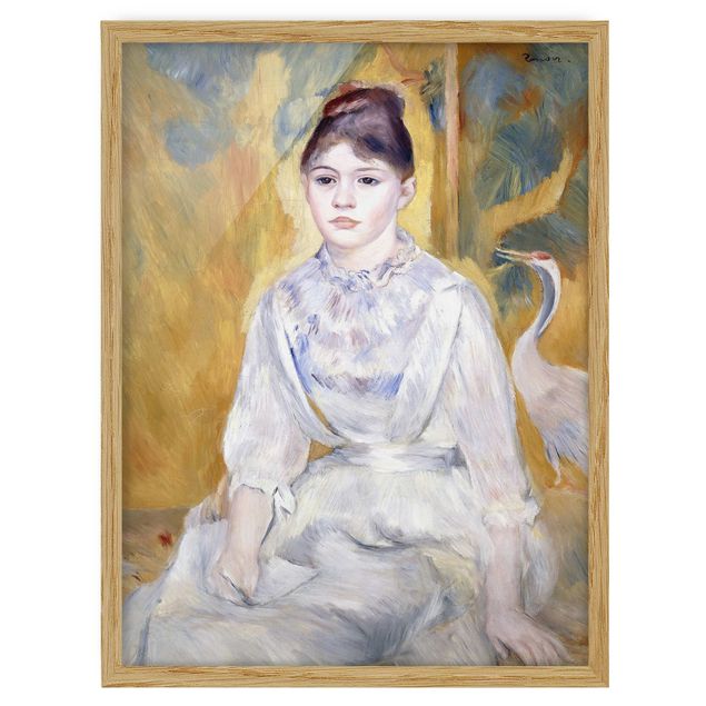 Wandbilder Kunstdrucke Auguste Renoir - Junges Mädchen mit Schwan