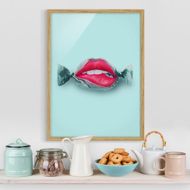 Küche Dekoration Bonbon mit Lippen