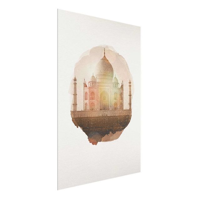 Wandbilder Architektur & Skyline Wasserfarben - Taj Mahal