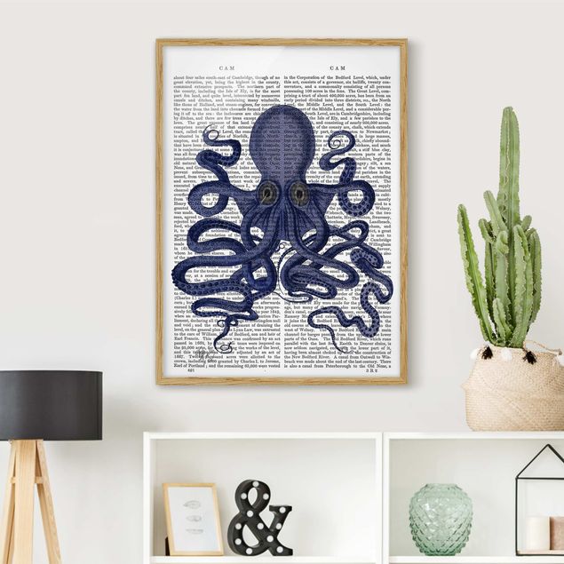 Wanddeko Küche Tierlektüre - Oktopus