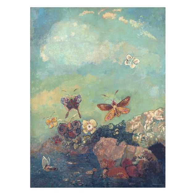 Kunstdruck Leinwand Odilon Redon - Schmetterlinge