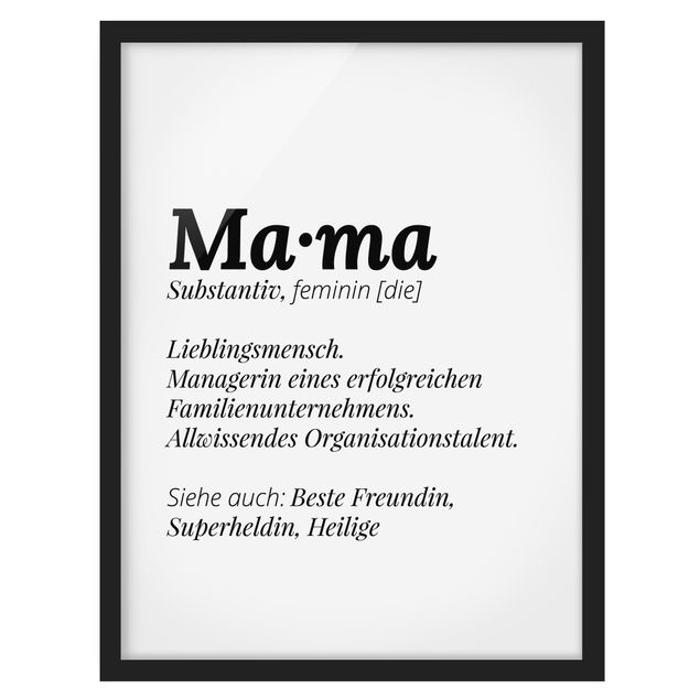 Wandbilder Sprüche Die Definition von Mama