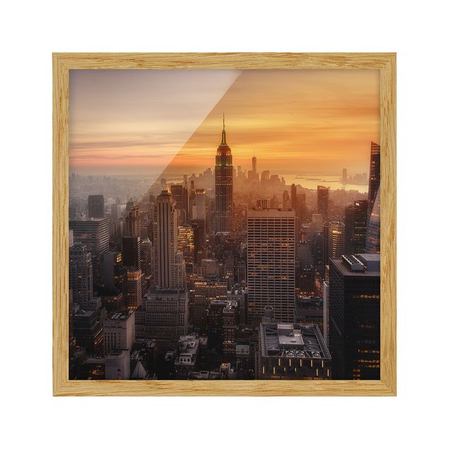 Wandbilder Modern Manhattan Skyline Abendstimmung