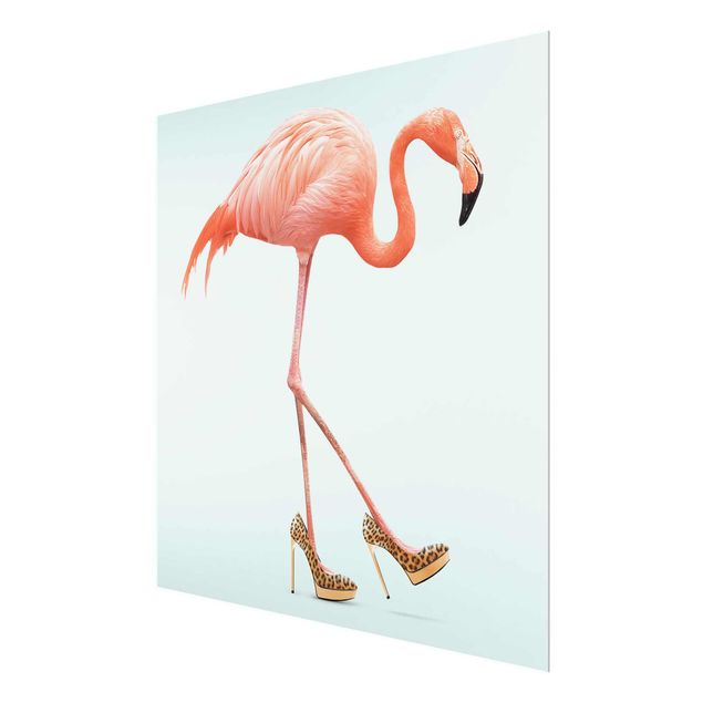 Loose Bilder Flamingo mit High Heels