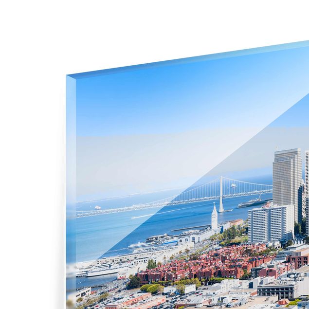 Glasbilder San Francisco Skyline