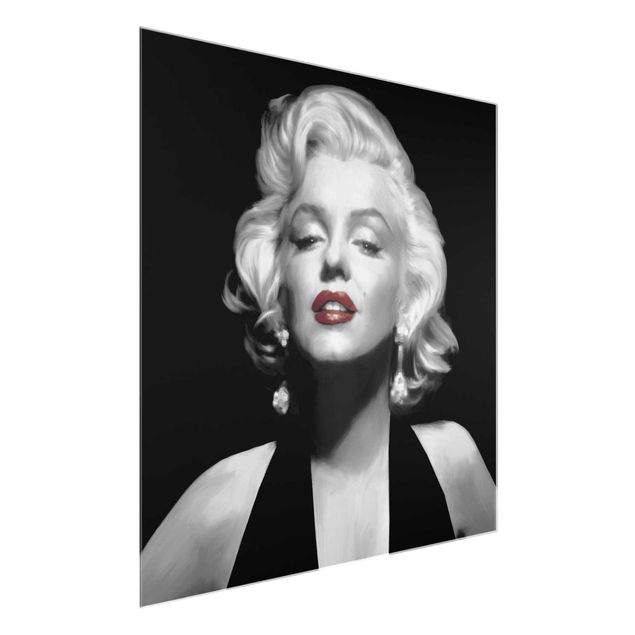 Wandbilder Modern Marilyn mit roten Lippen