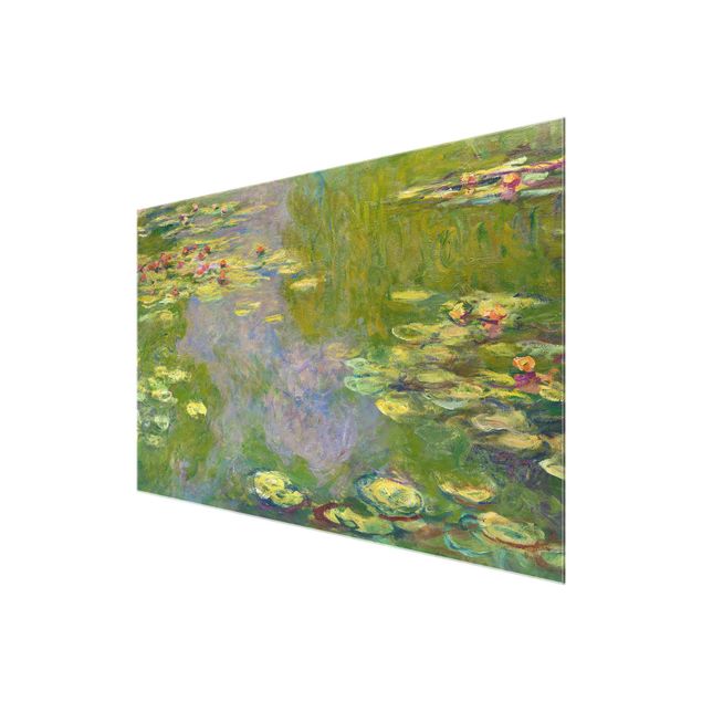 Blumen Glasbilder Claude Monet - Grüne Seerosen