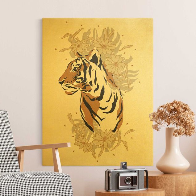 Wandbilder Modern Safari Tiere - Portrait Tiger