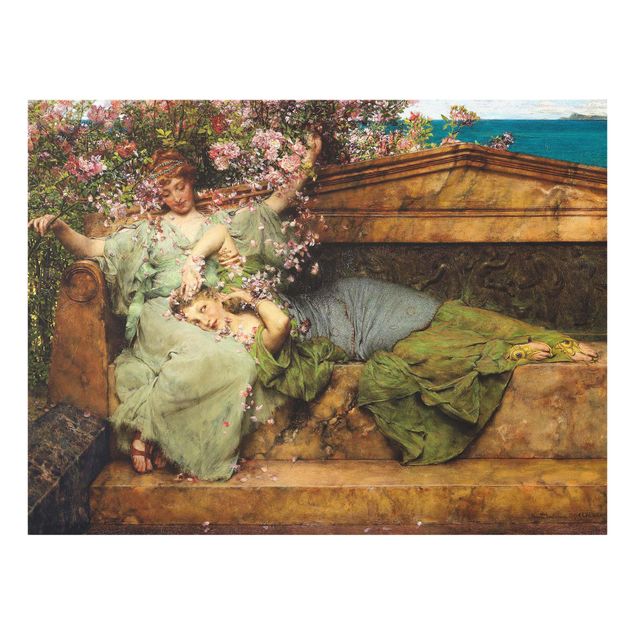 Blumen Glasbilder Sir Lawrence Alma-Tadema - Im Rosengarten
