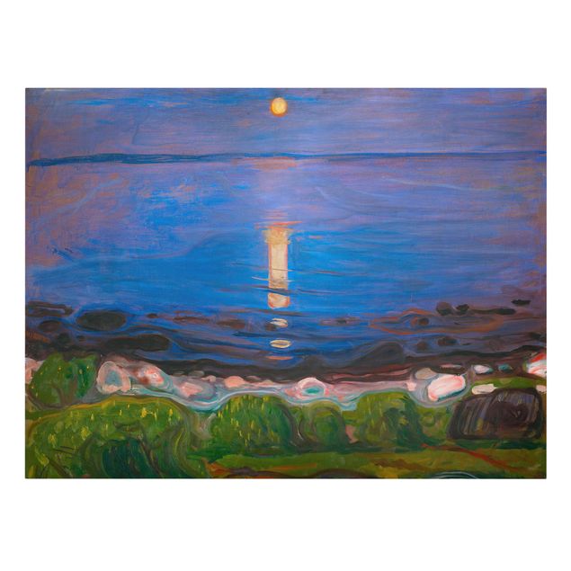 Leinwandbilder Meer Edvard Munch - Sommernacht am Meeresstrand