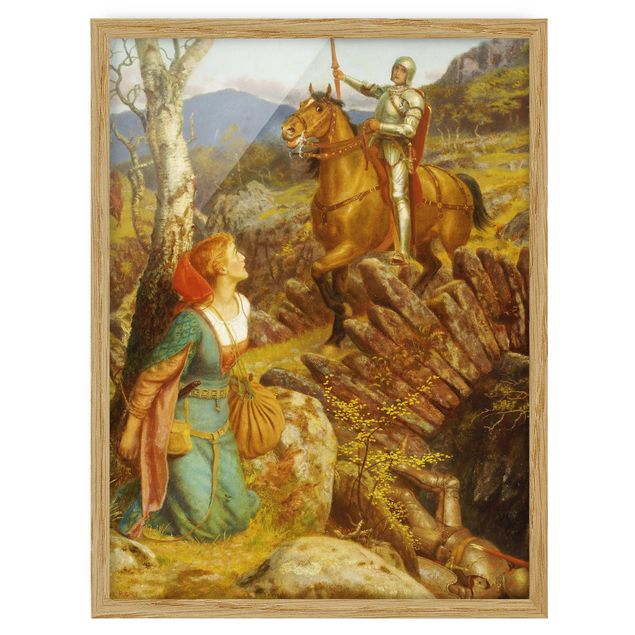 Wandbilder Portrait Arthur Hughes - Der Sturz des Rostigen Ritters