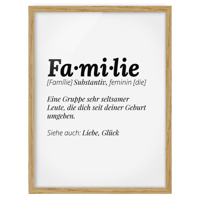 Sprüche Bilder mit Rahmen Die Definition von Familie