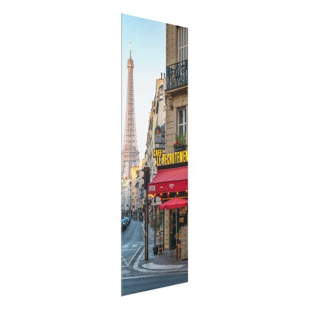 Glasbild Skyline Straße von Paris