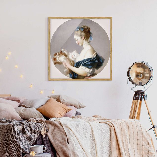 Kunststile Jean Honoré Fragonard - Mädchen mit Hund