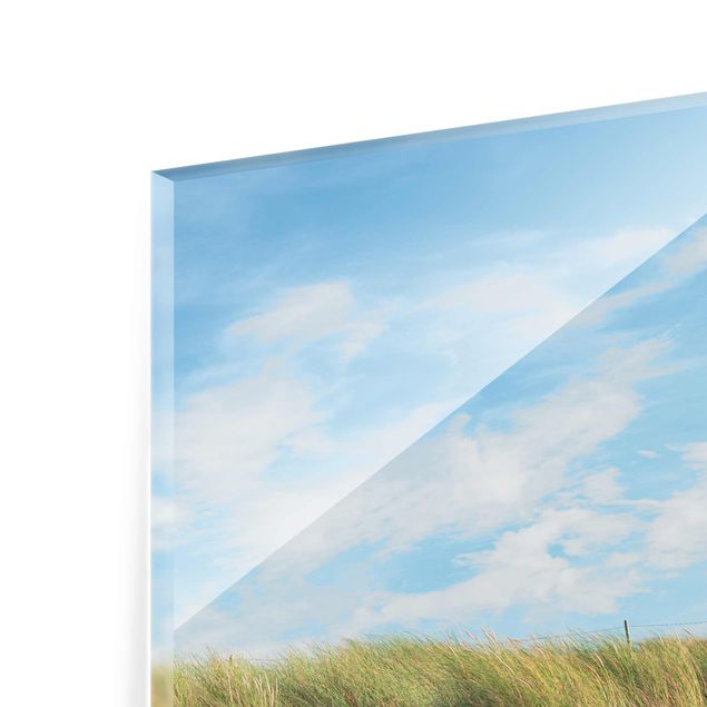 Wandbilder Glas Natur Leuchtturm an der Nordsee