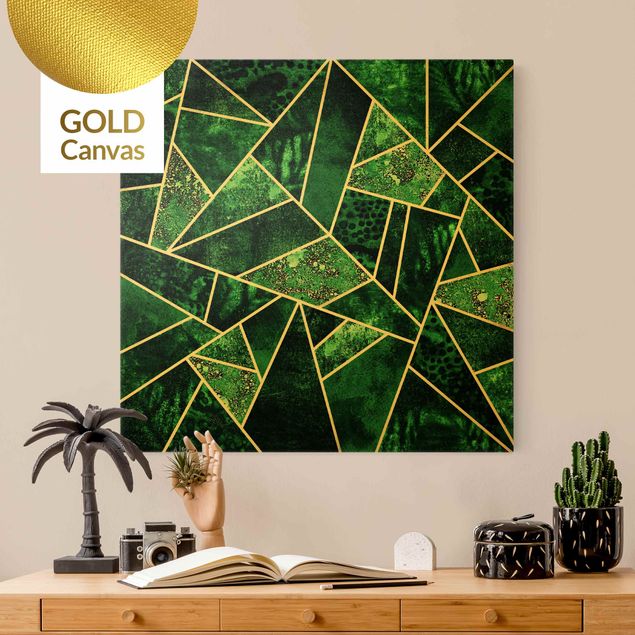 Küche Dekoration Dunkler Smaragd mit Gold