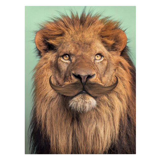 Kunstdruck Leinwand Löwe mit Bart
