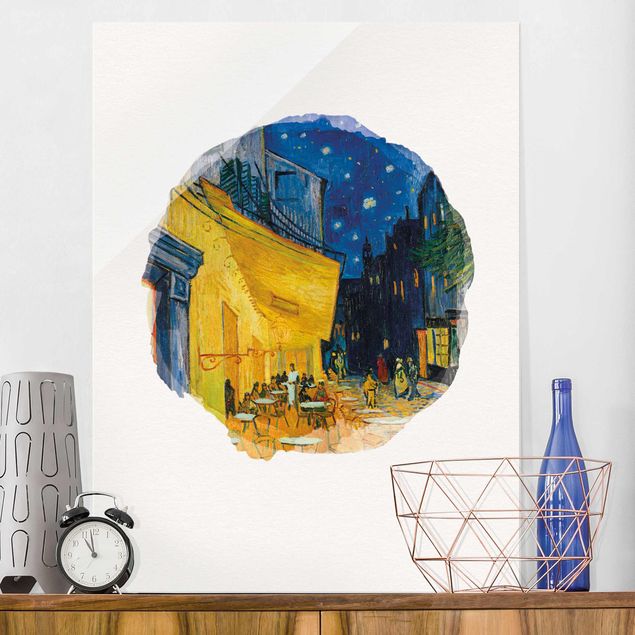 Wandbilder Modern Wasserfarben - Vincent van Gogh - Café-Terrasse in Arles