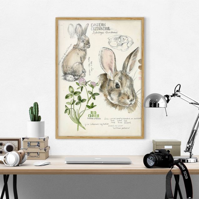 Blumenbilder mit Rahmen Wildnis Journal - Kaninchen
